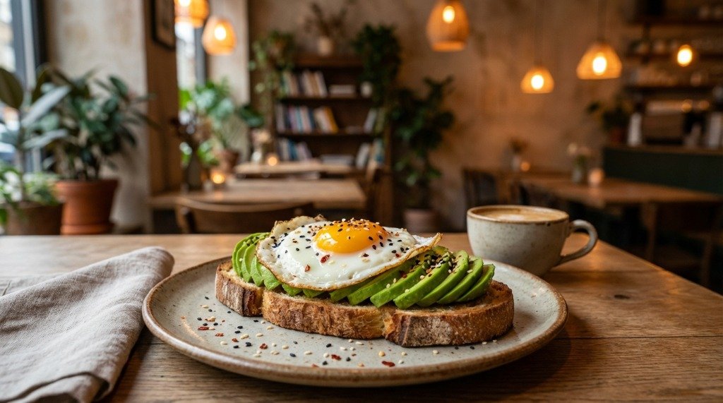 Easy avocado egg toast cafe style