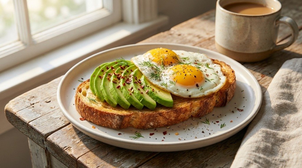 Easy Avocado Toast with Eggs Recipe | Healthy Breakfast Idea