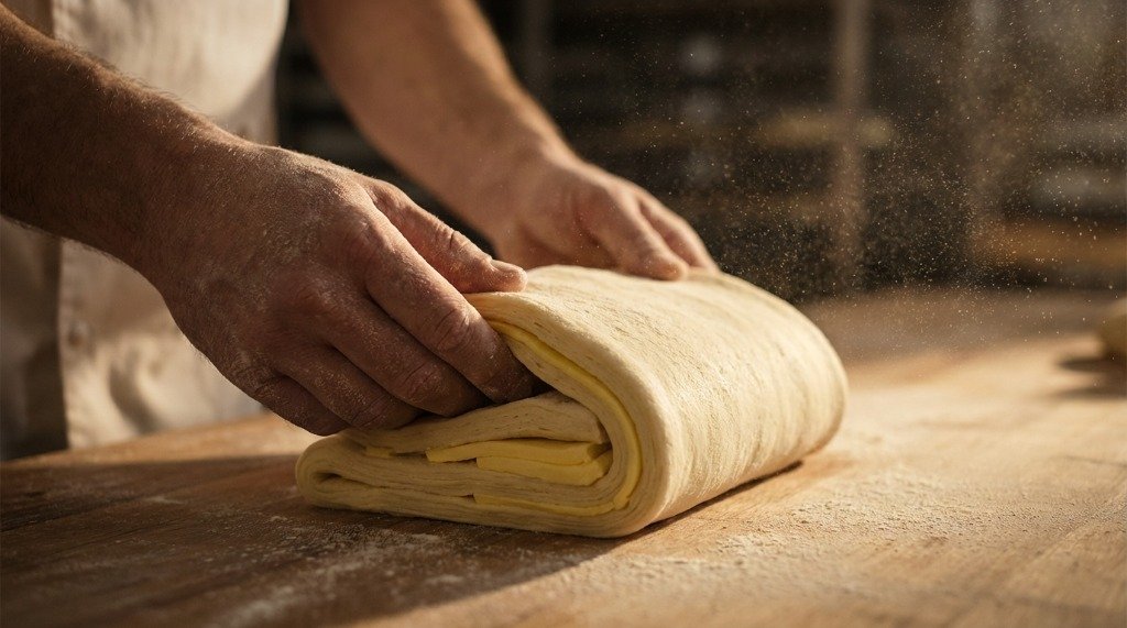 How to laminate croissant dough