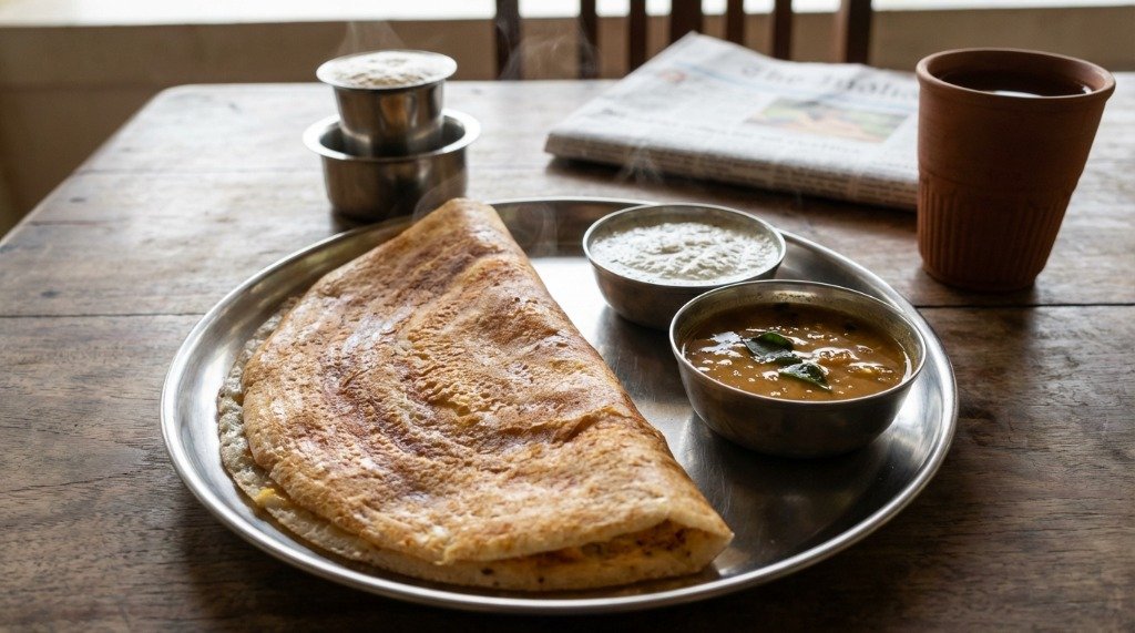 Masala Dosa Recipe (Crispy South Indian Breakfast)