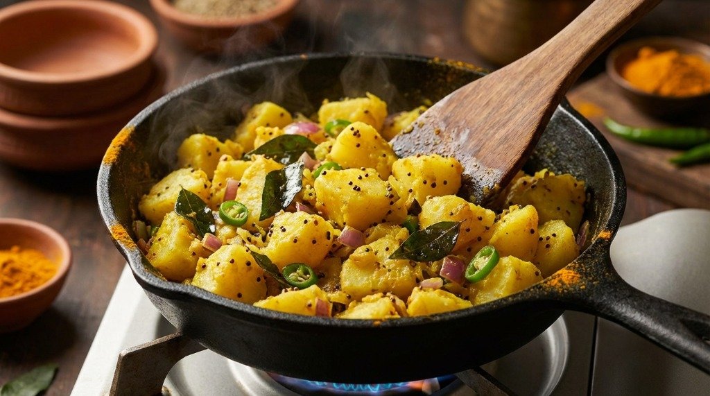 Spiced potato filling for Masala Dosa